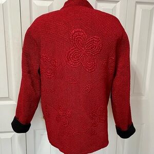 Vintage Black and Red Reversible Quilted Jacket